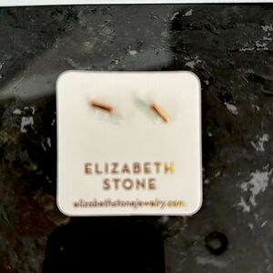 Elizabeth Stone Jewelry. Pierced earrings with opal